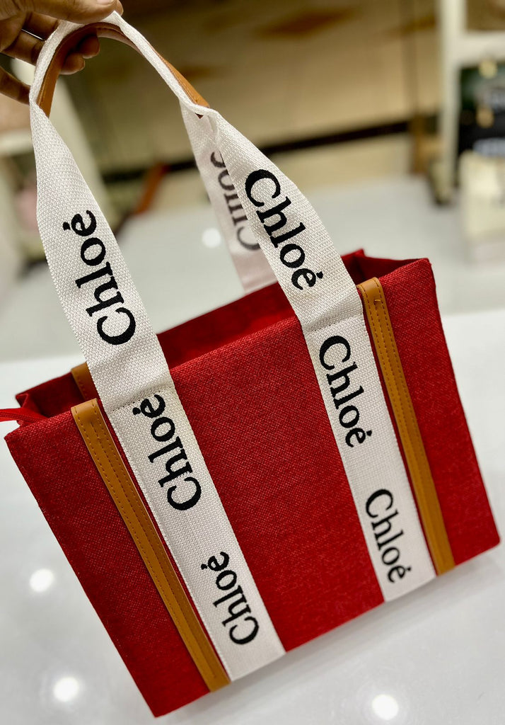 Chloe Canvas Tote 51 - Red
