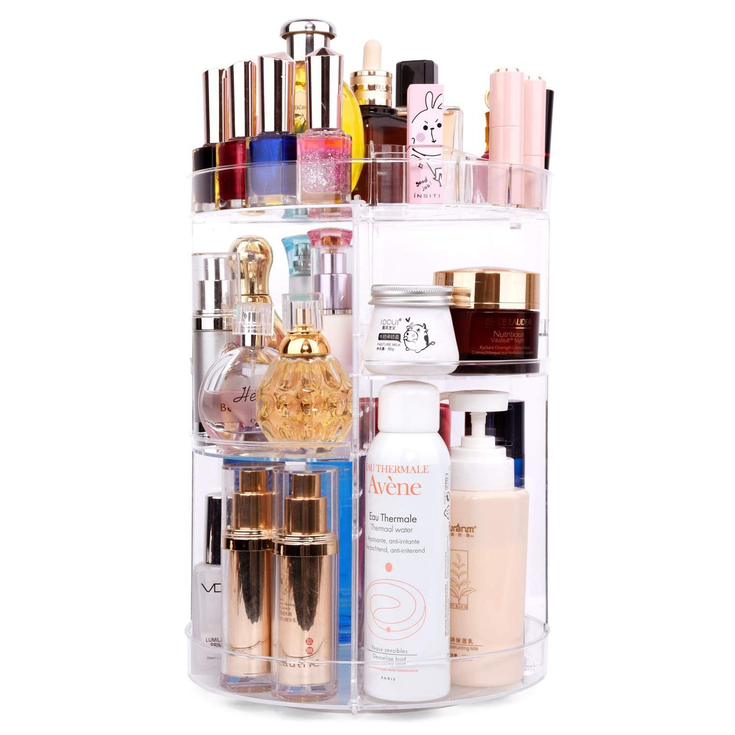 Diamond Cut 360-degree Rotating Makeup Organizer