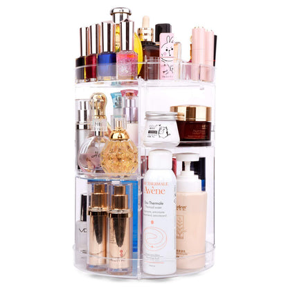 Diamond Cut 360-degree Rotating Makeup Organizer