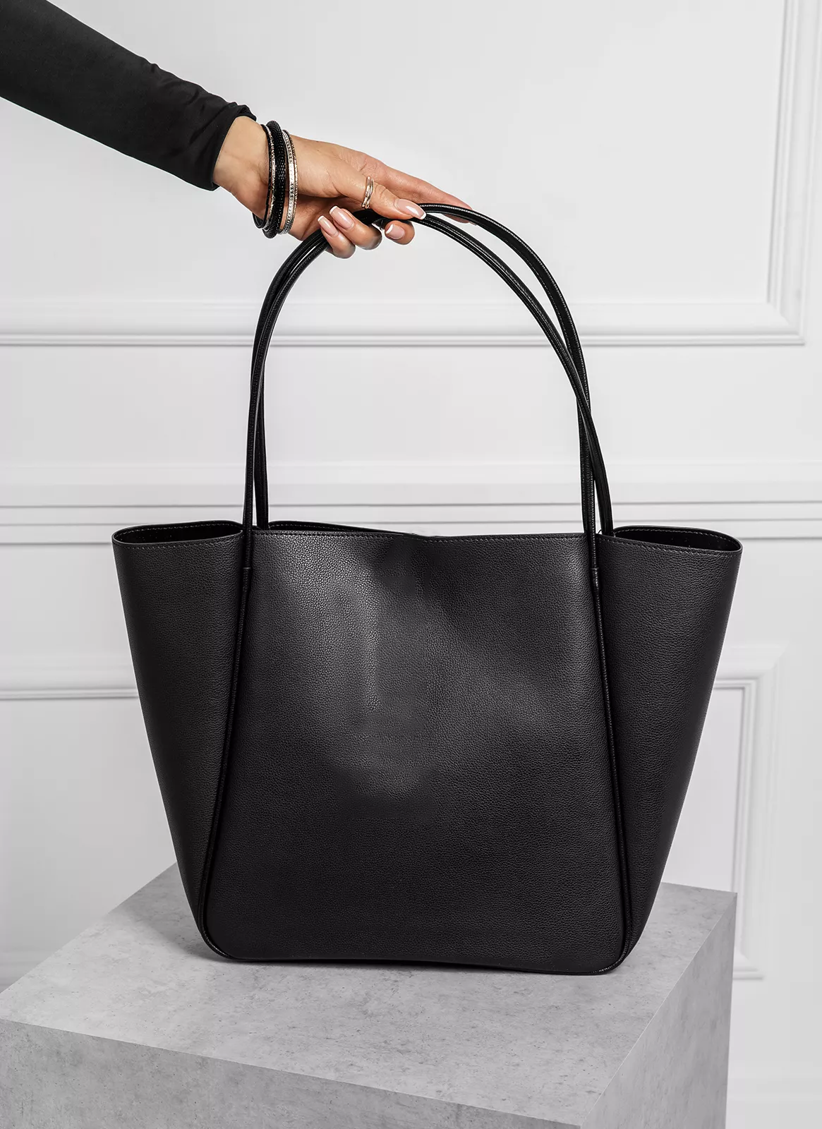 Pyramid Black Tote Bag