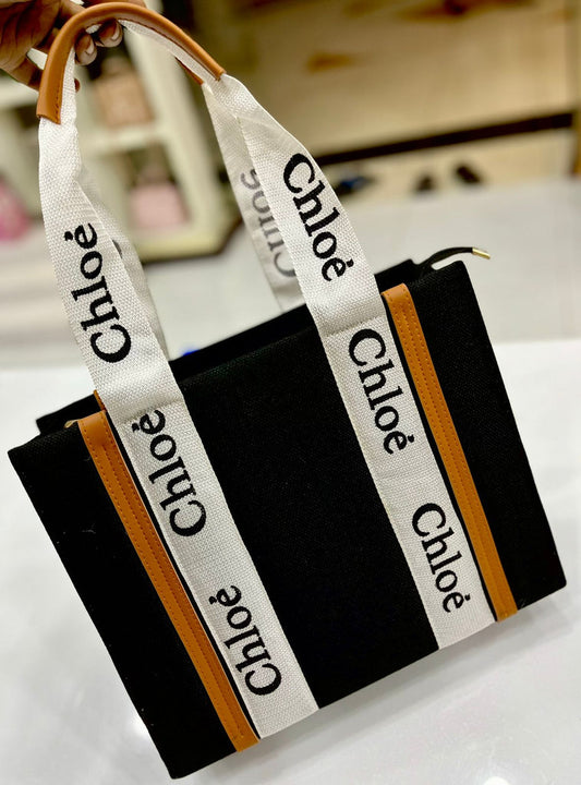 Chloe Canvas Tote 51 - Black